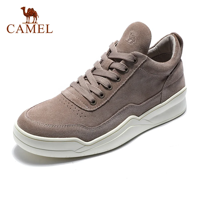 

CAMEL Men's Shoes Autumn Outdoor Wearable Non-slip Matte Genuine Leather Daily Large Casual Man Shoes Embossed Cowhide Footwear