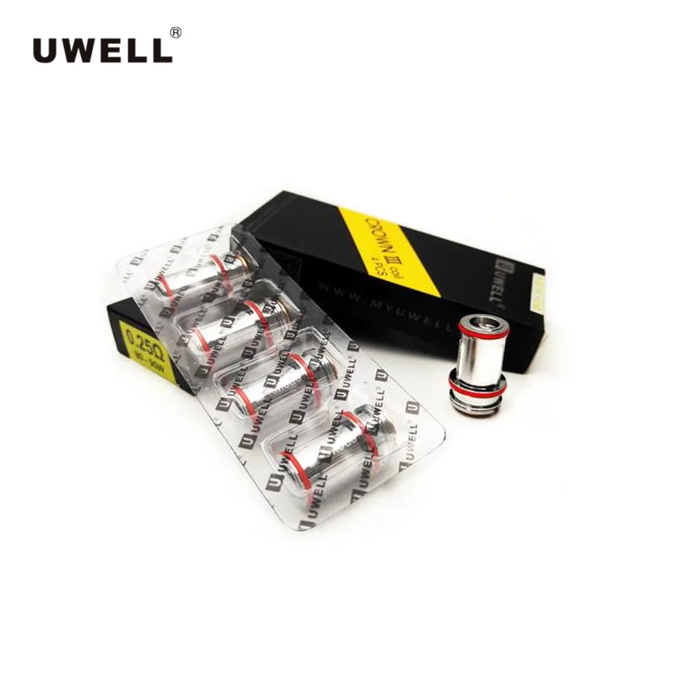 На возраст от 4 до 12 лет шт. Uwell нунчаки катушки электронная сигарета распылитель Core 0.25ohm 0.4ohm Танк головки катушки Vape аксессуары