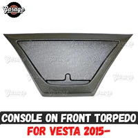 triangular console on front panel for lada vesta 2015 abs plastic organizer function accessories scratches car styling tuning