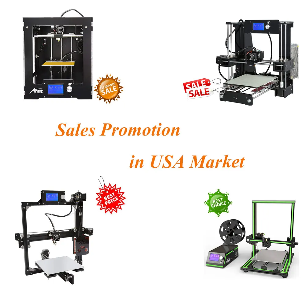 Anet A8 A6 A3S A2 E10 Специальная цена для нас DIY 3d принтер набор Самая низкая машина самая
