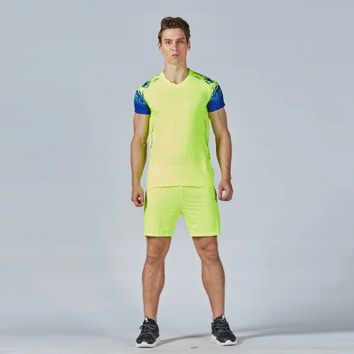 Men green Мужские и женские майки для волейбола, дышащая форма для волейбола, мужской командный спортивный костюм для волейбола, женские футболки и шорты для волейбола - Цвет: Men green