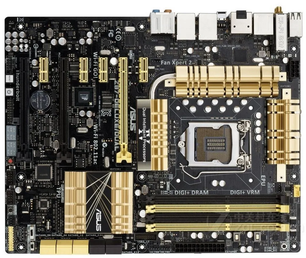 Socket LGA 1150 Для ASUS ZZ87-DELUXE/ДВОЙНОЙ Использовать Рабочий Стол для Intel Z87 Материнская Плата DDR3 USB3.0 SATA3 PCI-E3.0