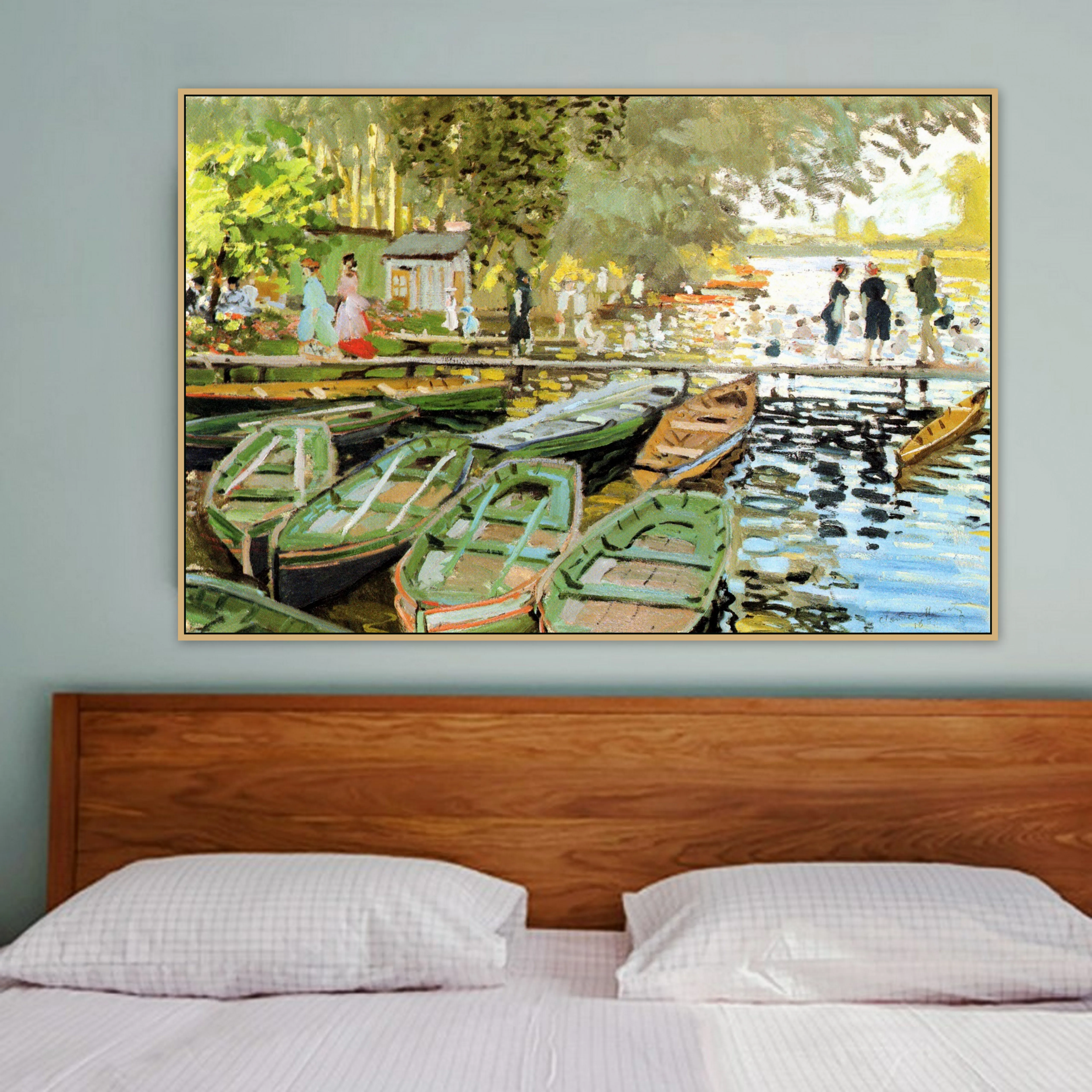 Monet Les Bain De La Grenouillere Клод Моне известный старый Импрессионистский художник