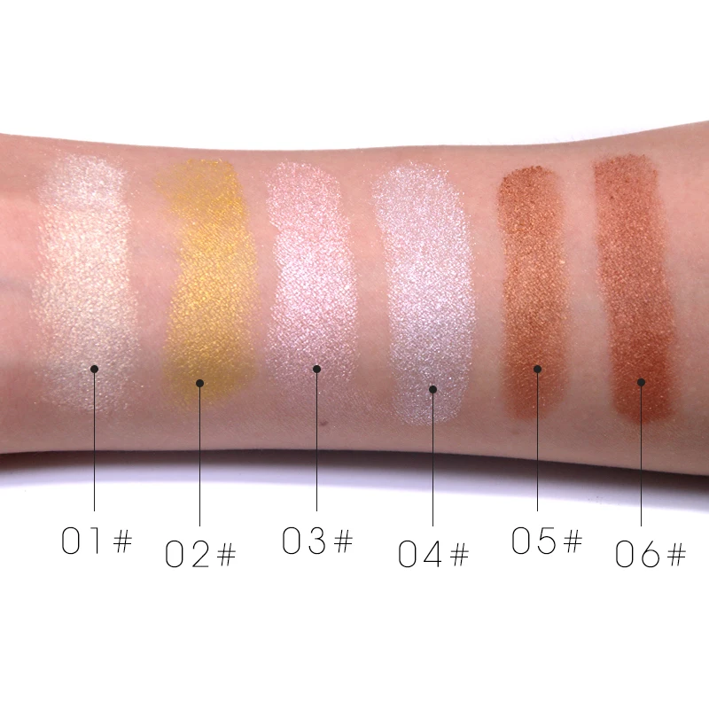 12 цветов хайлайтер макияж Мерцающий Порошок палитра основа осветитель изюминка