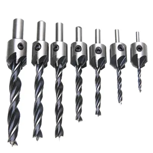 Набор сверл HSS с зенкером, 7 шт.компл., 3-10 мм