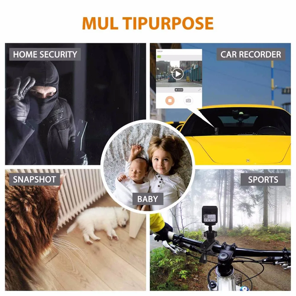 

IInvisible Night Version Wifi IP Mini Camera Wireless 1080P for Video Recording Support Remote Control Portable hidden Recorder