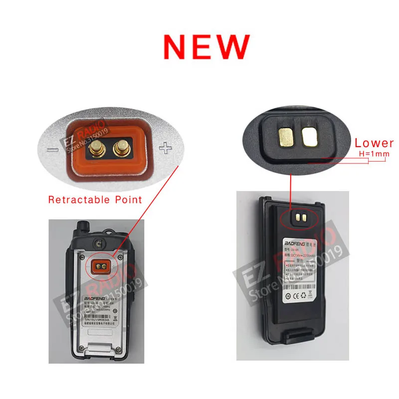 Оригинальная UV-9R батарея 2200 mAh Baofeng Водонепроницаемая рация 8W Ham Радио UV 9R Для