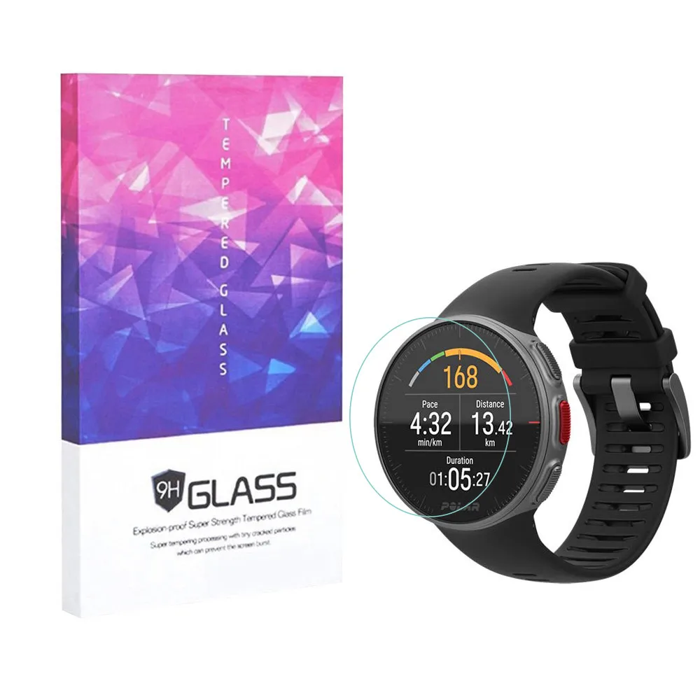 3 шт. защита экрана из закаленного стекла для Polar Vantage V Watch 2.5D 9H прозрачная Взрывозащищенная защитная пленка против отпечатков пальцев