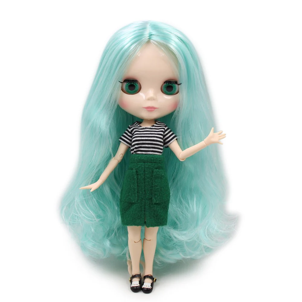 Ледяная кукла DBS Blyth 1/6 bjd шарнирная зеленые волосы для суставов тела белая кожа