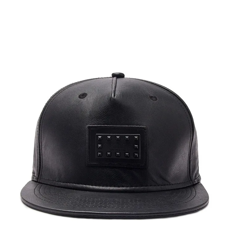 Seioum 2018 черная бейсболка из искусственной кожи плоская кепка Snapback хип хоп