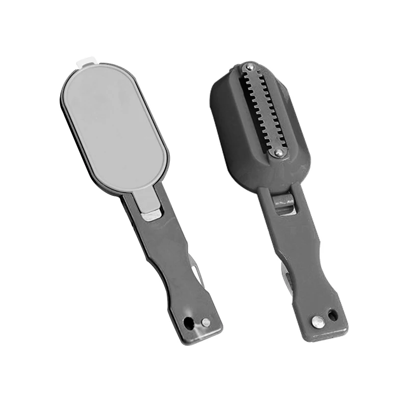 Portable Fish Scales Skin Remover Scaler Knife Fast Cleaning Steel Plastic Scraper Kitchenware Clean Peeler Tool | Дом и сад