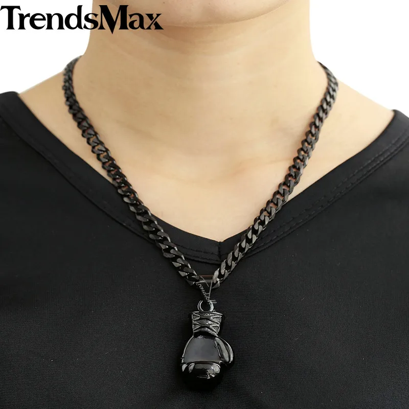 Мужская боксерская подвеска Trendsmax ожерелье золотого цвета с