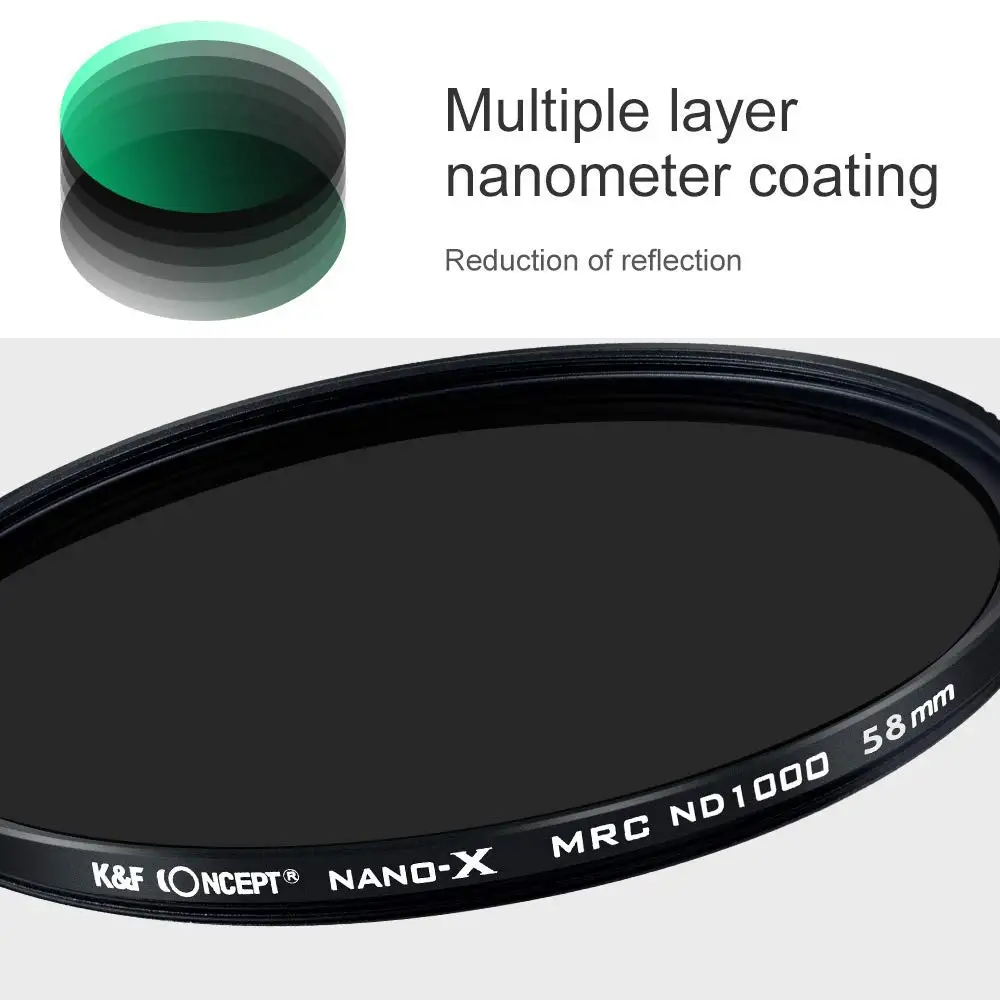 K & F Concept ND1000 фильтр ND для камеры 10 остановок нано х MRC набор УФ фильтров с