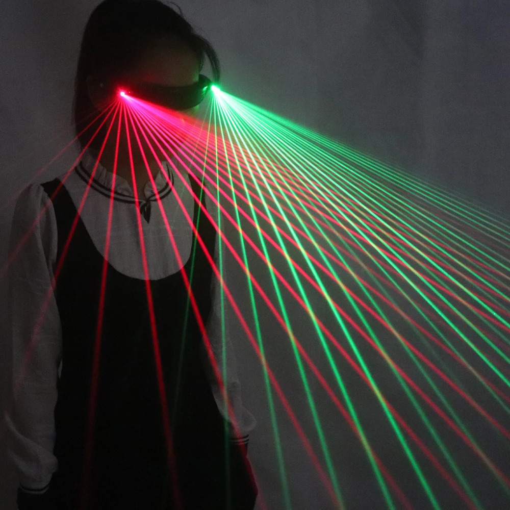 2 в 1 разнолинейные лазерные очки RGB солнцезащитные с зелеными красными и синими