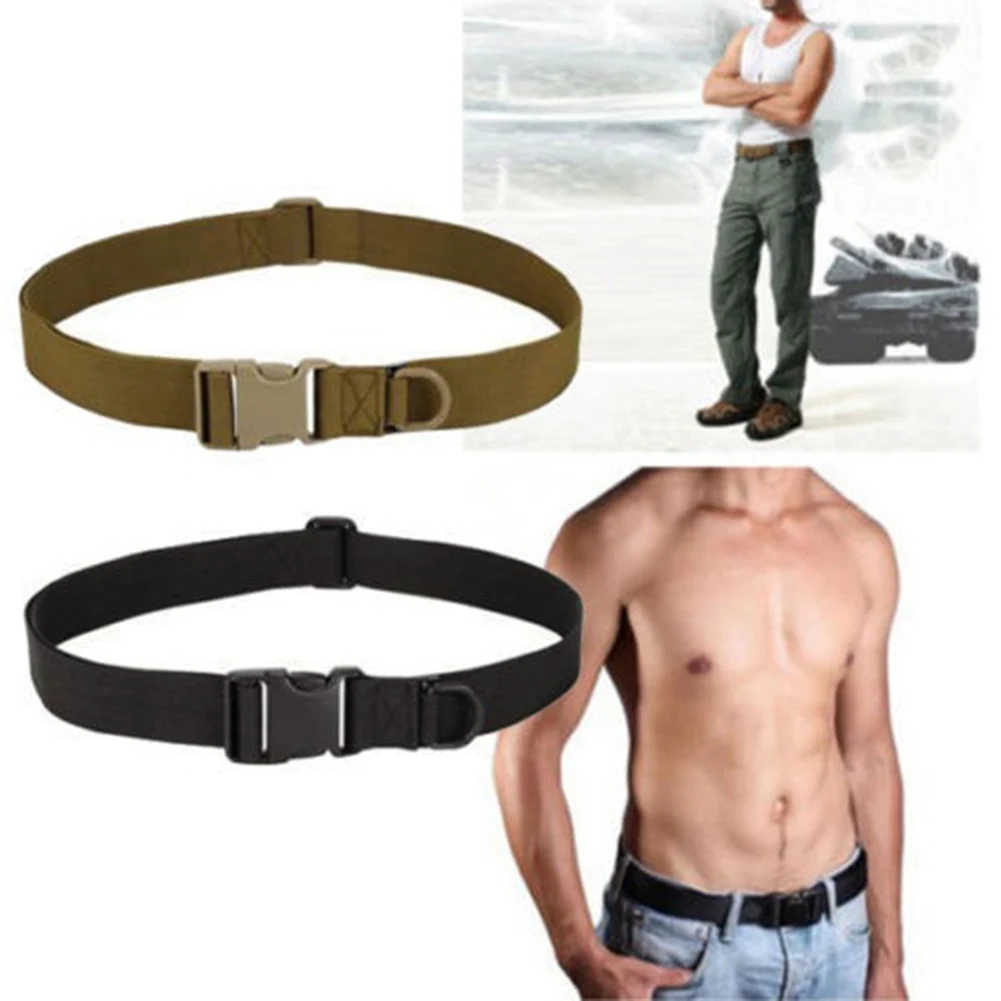 

Men Adjustable Tactical Combat Web Belt Buckle Waistband Military Rescue Rigger
