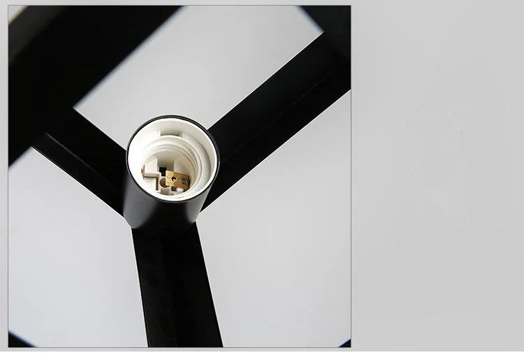 Винтажный подвесной светильник Black triang Светодиодная лампа E27 AC110 260V Кухонные