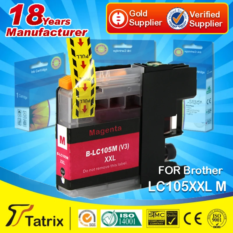Tatrix 4PK Compatible Ink Cartridge LC105 LC105XXL LC107XXL For Brother MFC-J4710DW/J4610DW/J4510DW /J4410DW/J4310DW/J6520DW | Компьютеры