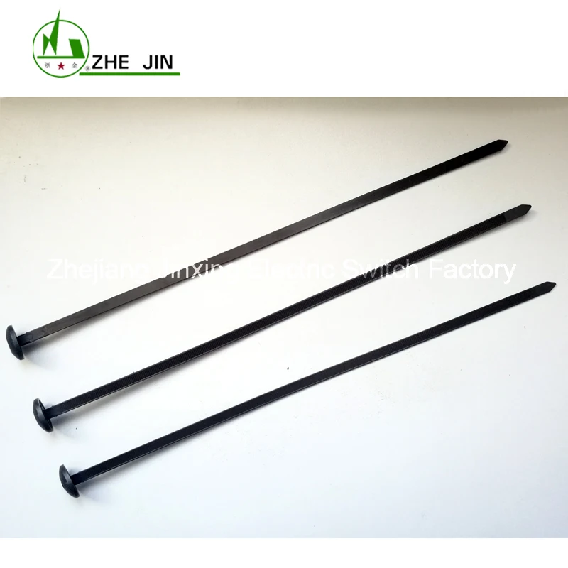 

ZHEJIN 100pcs Chassis/Panel Mount tie, 4" Max Bundle Diameter,0.30" Width, 14.8" Length Cable Zip Tie, Black-120lbs