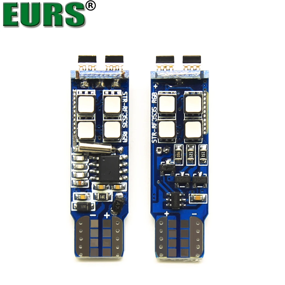 RGB T10 W5W 3535 10SMD автомобиля Светодиодный лампа РФ яркие красочные Авто Маркер