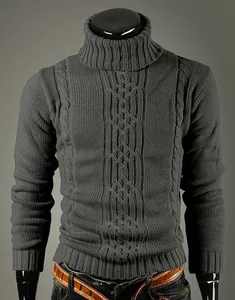 Мужской свитер geek, пуловер с отворотом