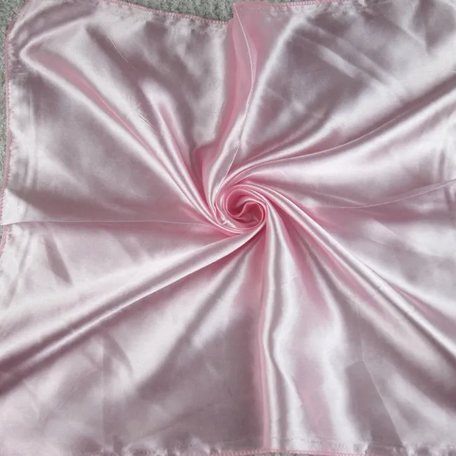 X10-Pink 50X50 см, модный однотонный женский квадратный шарф, поддельные шелковые шарфы, элегантные цветочные весенне-Летние повязки на голову и шею, повязка на голову, шейный платок - Цвет: X10-Pink