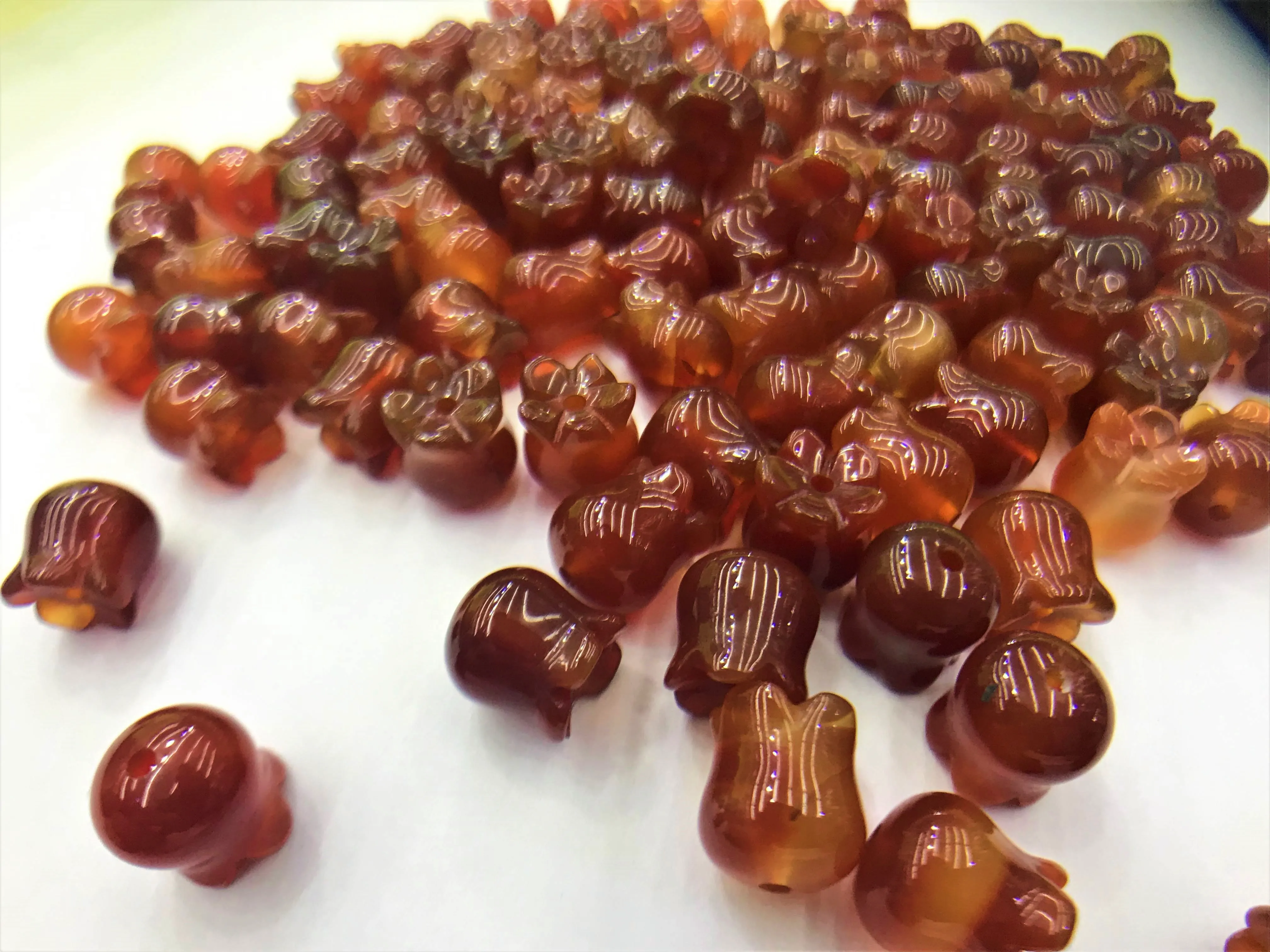 4 шт./лот 10 мм Цветочные бусины Carnelians для изготовления ювелирных изделий