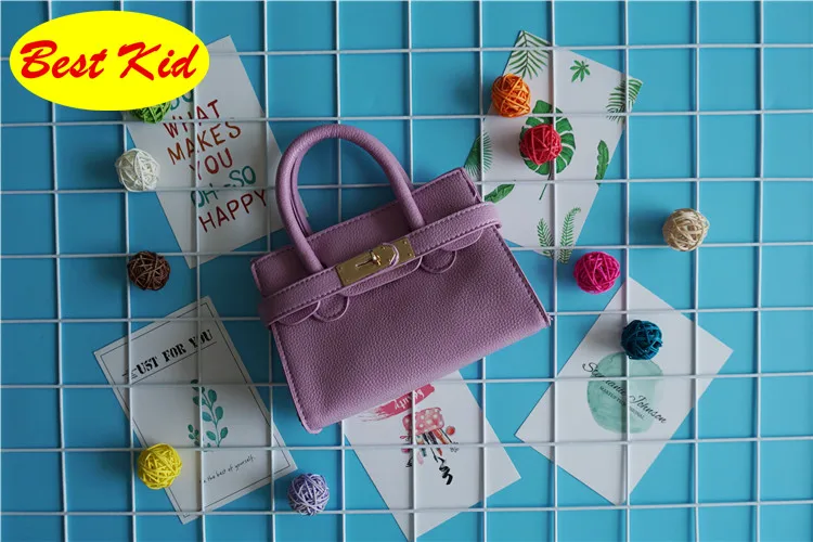 Purple DHL! BestKid стильные сумочки детские яркие цветные сумки с короткими ручками для маленьких девочек, мини брендовые сумки для малышей, сумки для монет, кошелек SMT008D - Цвет: Purple