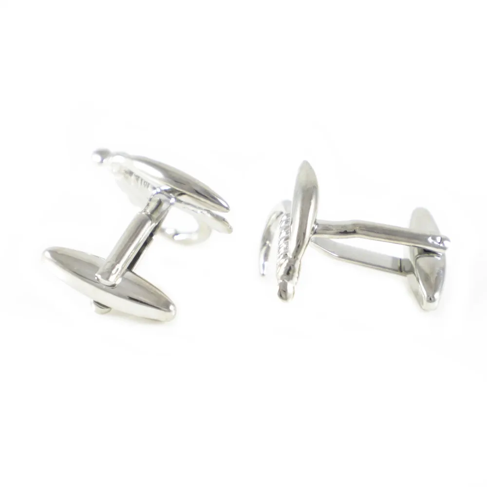 Серебряный тон новинка рыболовный крючок запонки День отца день рождения