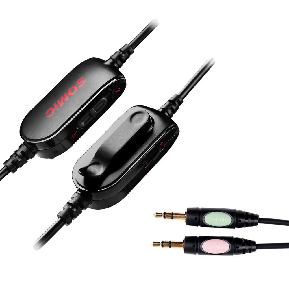 SOMIC G923 двойной 3 5 мм Проводные игровые наушники гарнитуры с микрофоном и