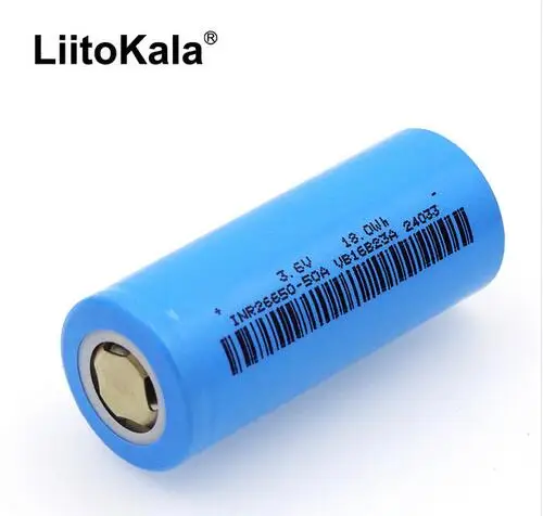 

Литиевая батарея LiitoKala 26650, 3,7 в, 5000 мАч, 26650, 26650-50A, 8 шт.