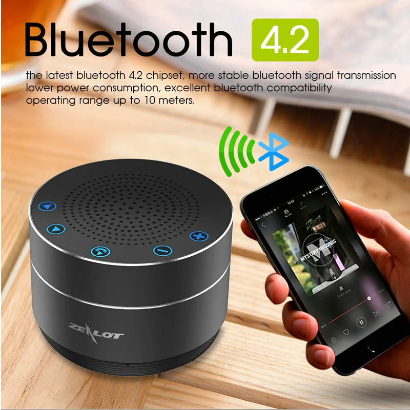 ZEALOT S19 Портативный беспроводной Bluetooth динамик Колонка супер бас стерео сабвуфер