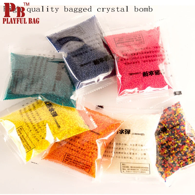 outdoor sport mkmk2 M4 AK47 P90 high quality bagged toy crystal water absorbs soft bullet, 7-8mm 9-11mm, 11-13mm water bullet