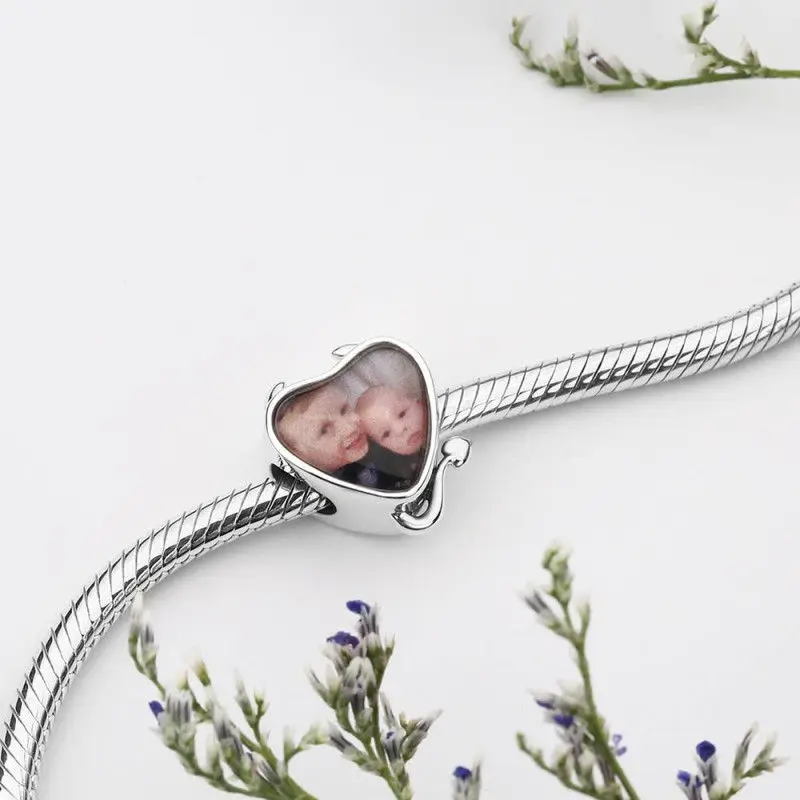 Little Devil Photo Charm Silver Personalized Custom Design Print on Demand Dropshipping Shopify WooCommerce | Украшения и