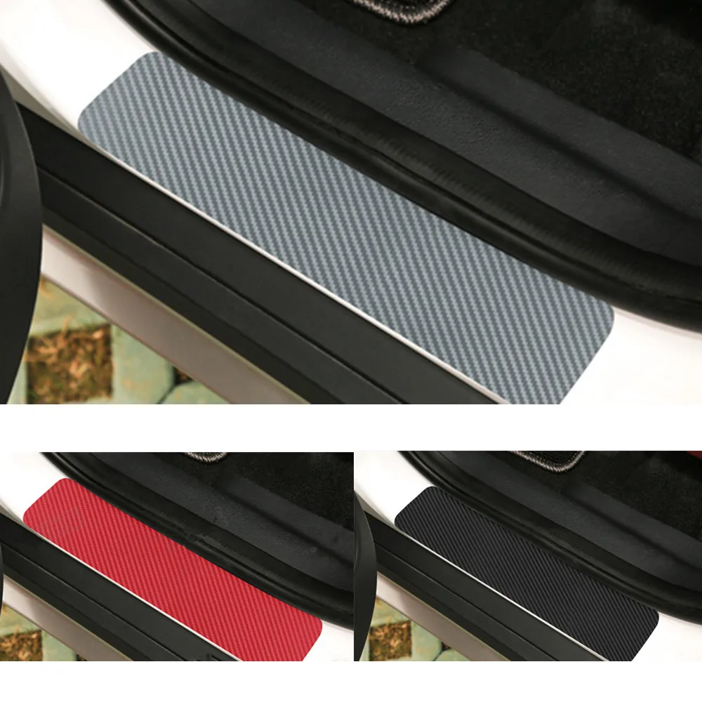 4 шт. автомобильные наклейки из углеродного волокна на пороги Peugeot 301 308 308S 408 2008 3008