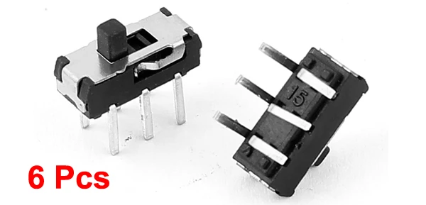 UXCELL 6 шт. 2 позиционный Dpdt 2P2t контактный Pcb панель Мини Вертикальный скользящий