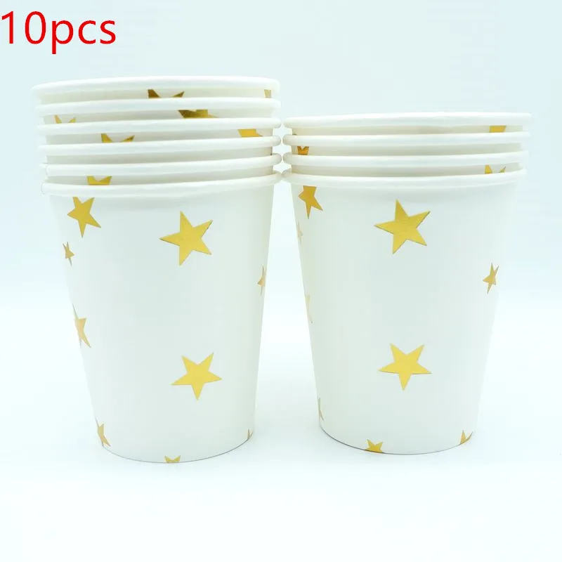 Gold Star 10pcs 1 упаковка, черная Золотая бумага со звездами, вечерние салфетки из натурального дерева, бумажные салфетки для свадьбы, дня рождения, товары для украшения дома - Цвет: Gold Star 10pcs
