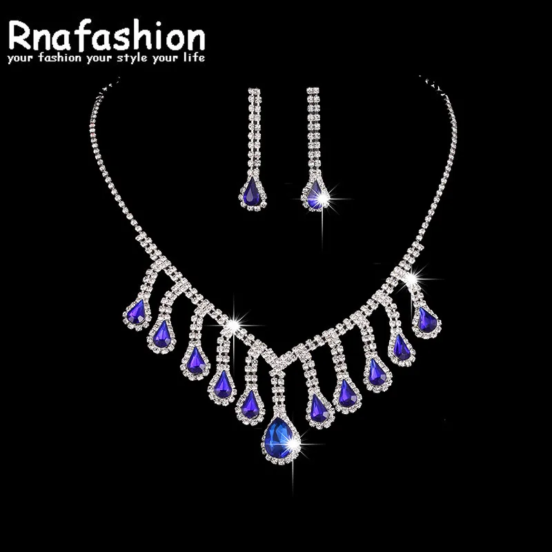 RNAFASHION модные Кристальные африканские Бусины Ювелирные наборы свадебные