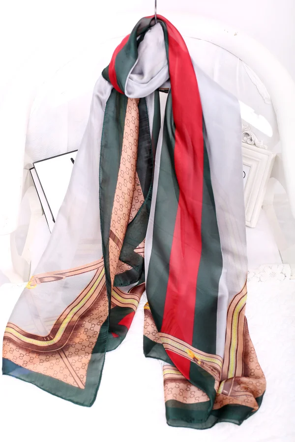 

Casual Style Female Silk Wrap Soft Streetwear Light Scarf For Women