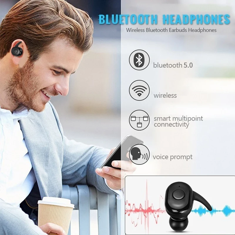 Bluetooth 5,0 наушники TWS беспроводные наушники Blutooth наушники Handsfree спортивные наушники игровая гарнитура телефон PK T2C