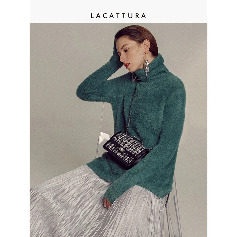 Сумка на плечо LACATTURA Женская модный плетеный саквояж мессенджер с декоративной