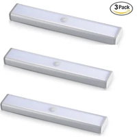 10 led motion sensor light battery poweredstick anywhere night light cordless portable closet light cabinet light 3pack
