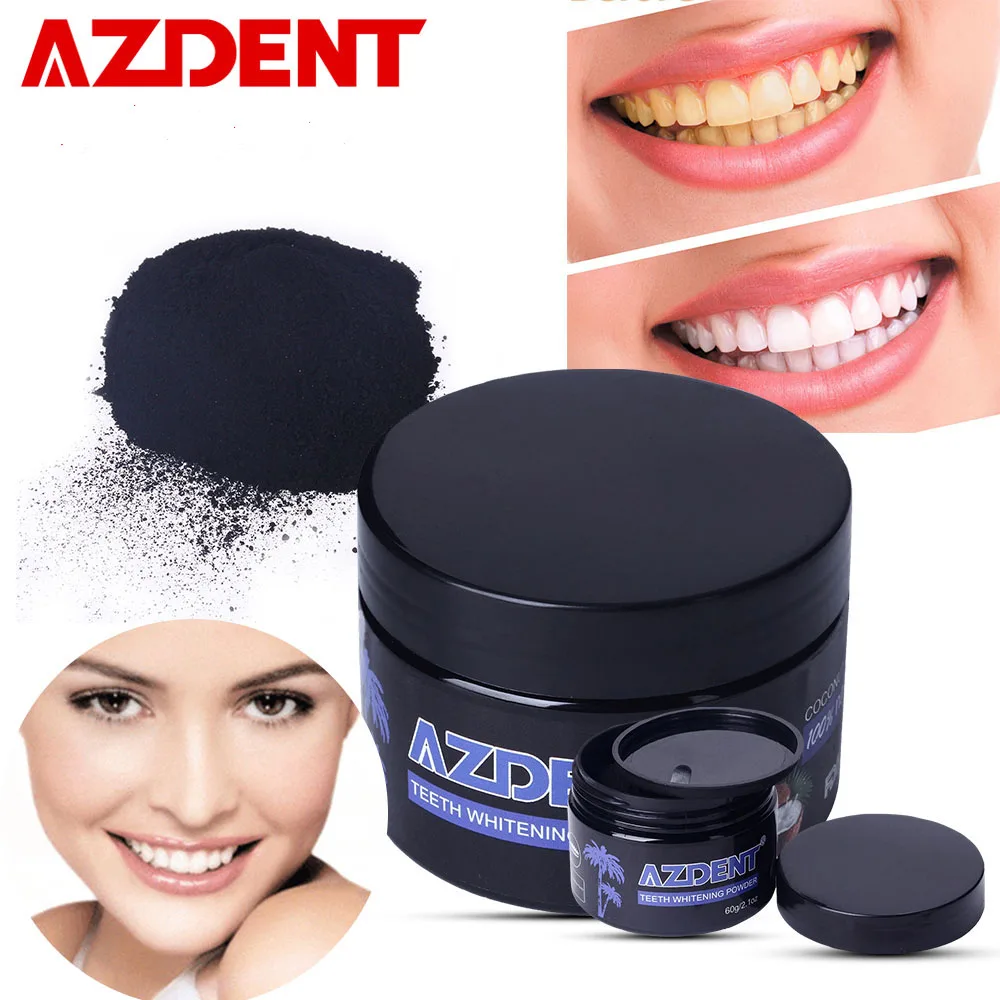 AZDENT Лидер продаж 30 г/60 г отбеливающий порошок для зубов с мятным вкусом