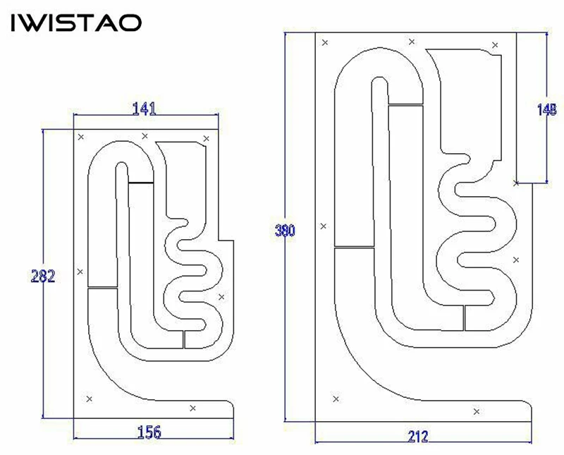 IWISTAO HIFI 3 дюйма полный спектр динамик пустой шкаф 1 пара готовой древесины лабиринт структура для лампового усилителя