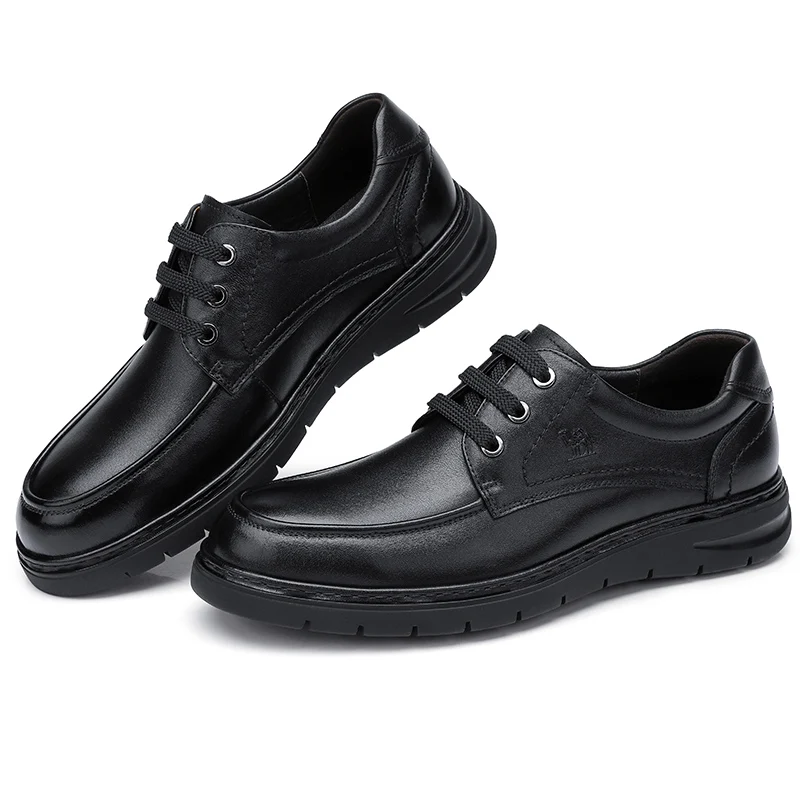 Зимняя мужская обувь CAMEL из натуральной кожи на шнуровке деловая повседневная