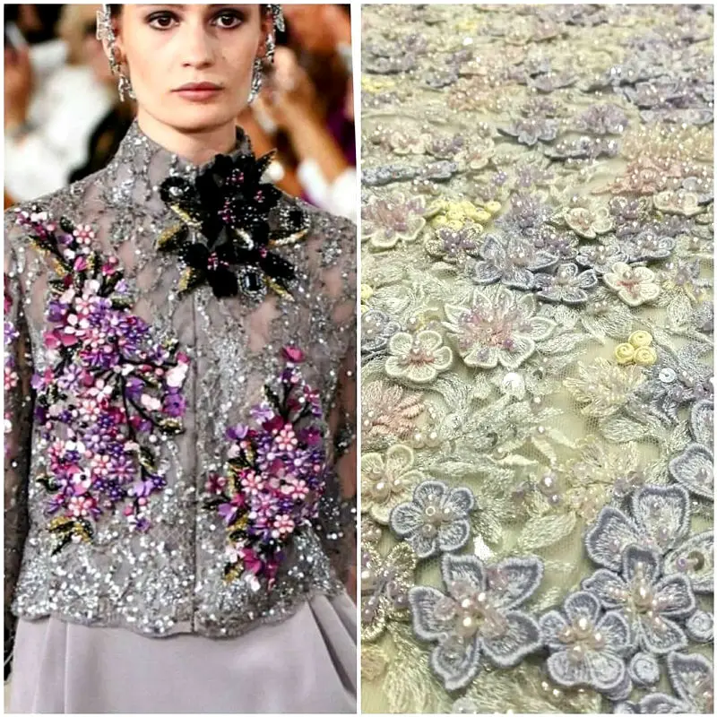 Красивые 3d цветы эксклюзивные свадебные кружевные гипюровые платья ручной