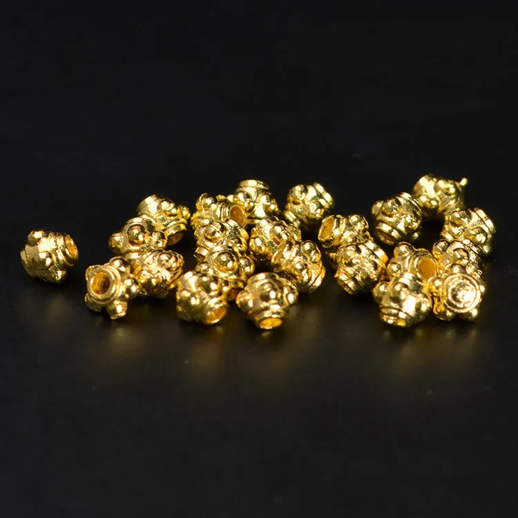 Бусины-разделители из металлического сплава разделители цветов золотого и