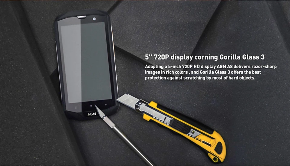 AGM A8 5,0 дюймов HD IP68 4050 мАч 4G смартфон 4 Гб+ 64 Гб Водонепроницаемый Android 7,0 MSM8916 четырехъядерный мобильный телефон 13 МП NFC