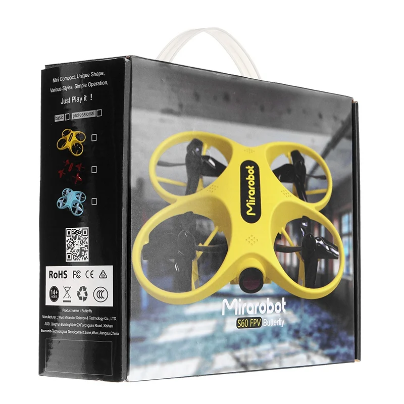 Mirarobot S60 Micro FPV Racing Drone Quadcopter Acro Flight Mode Switch with CM275T 5.8G 720P Camera RTF Chtistmas Gift Toy | Электроника