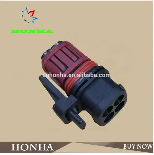 

1337352-1 Black 4pins car waterproof auto connector (clip red) female 2.5, including the terminal and seal waterproof plugging