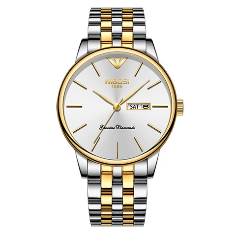 Мужские часы NIBOSI Relogio Masculino, мужские часы ведущей марки класса "люкс" с датой, мужские водонепроницаемые черные часы с золотом, мужские часы 2018